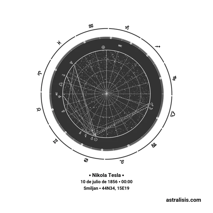 Carta natal de Nikola Tesla