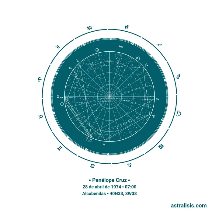 Carta natal de Penélope Cruz